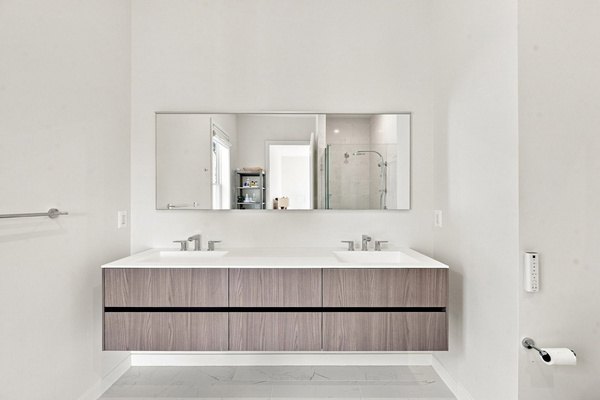Spa-inspired primary bath with double vanity